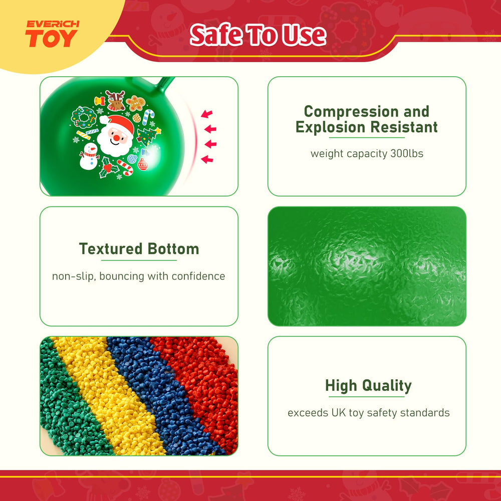 EVERICH TOY hopper ball green design enhances holiday play.