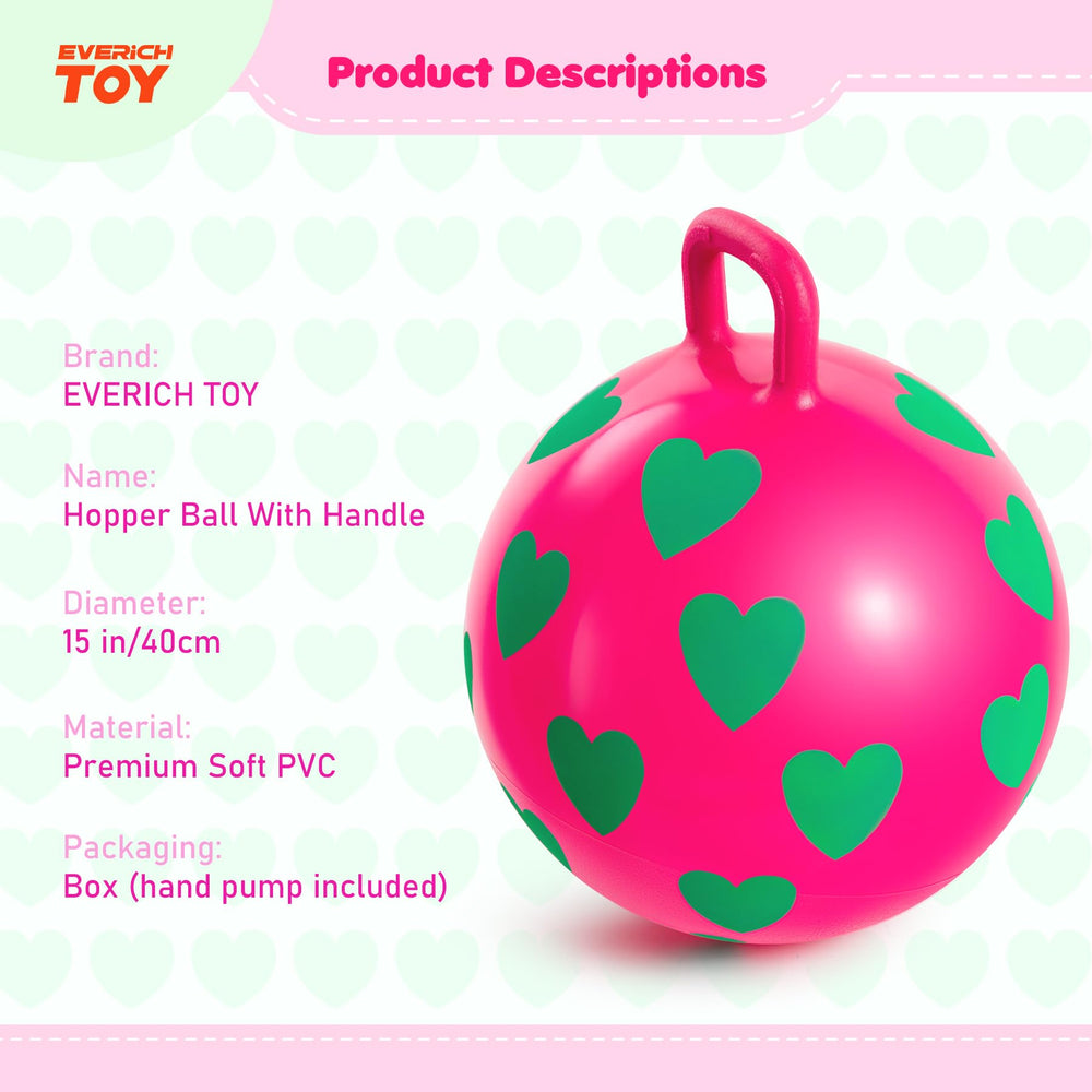 EVERICH TOY Hopper Ball handle provides secure grip during play.