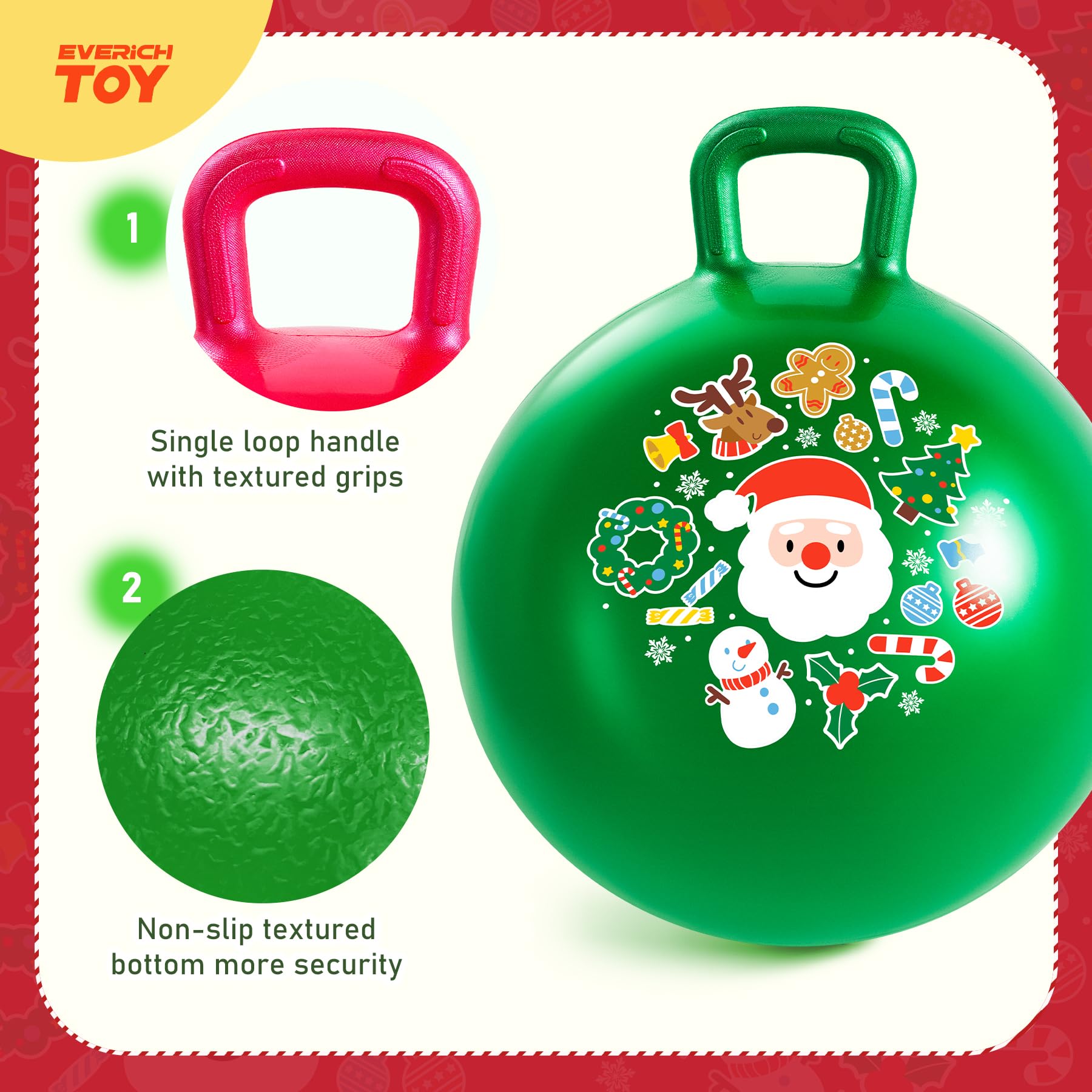 EVERICH TOY hopper ball includes pump for quick inflation.