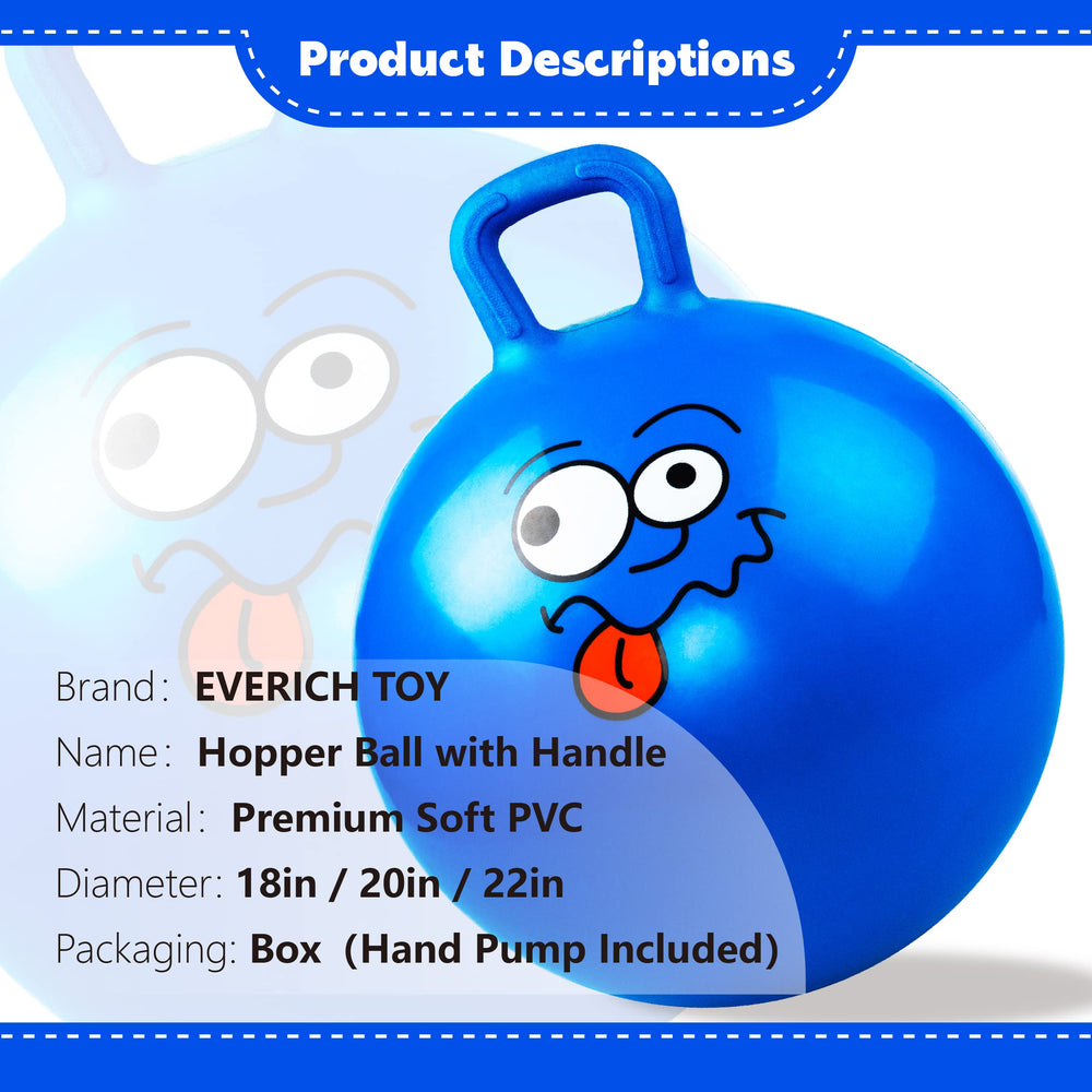 EVERICH TOY Hopper Ball with colorful pattern invites imaginative play and active sessions.