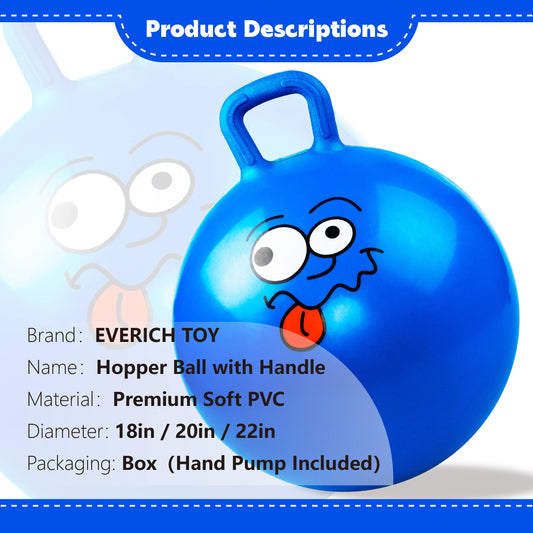 EVERICH TOY Hopper Ball with colorful pattern invites imaginative play and active sessions.