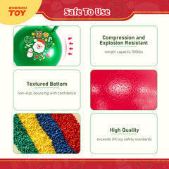 EVERICH TOY hopper ball textured handle improves grip during bouncing.
