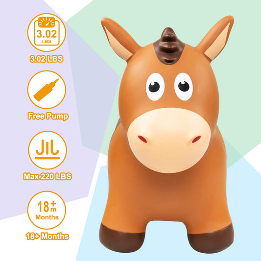 Everich Toy inflatable bouncy animals side view for outdoor fun