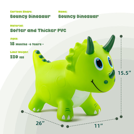 EVERICH TOY inflatable Triceratops bouncer for outdoor party fun.