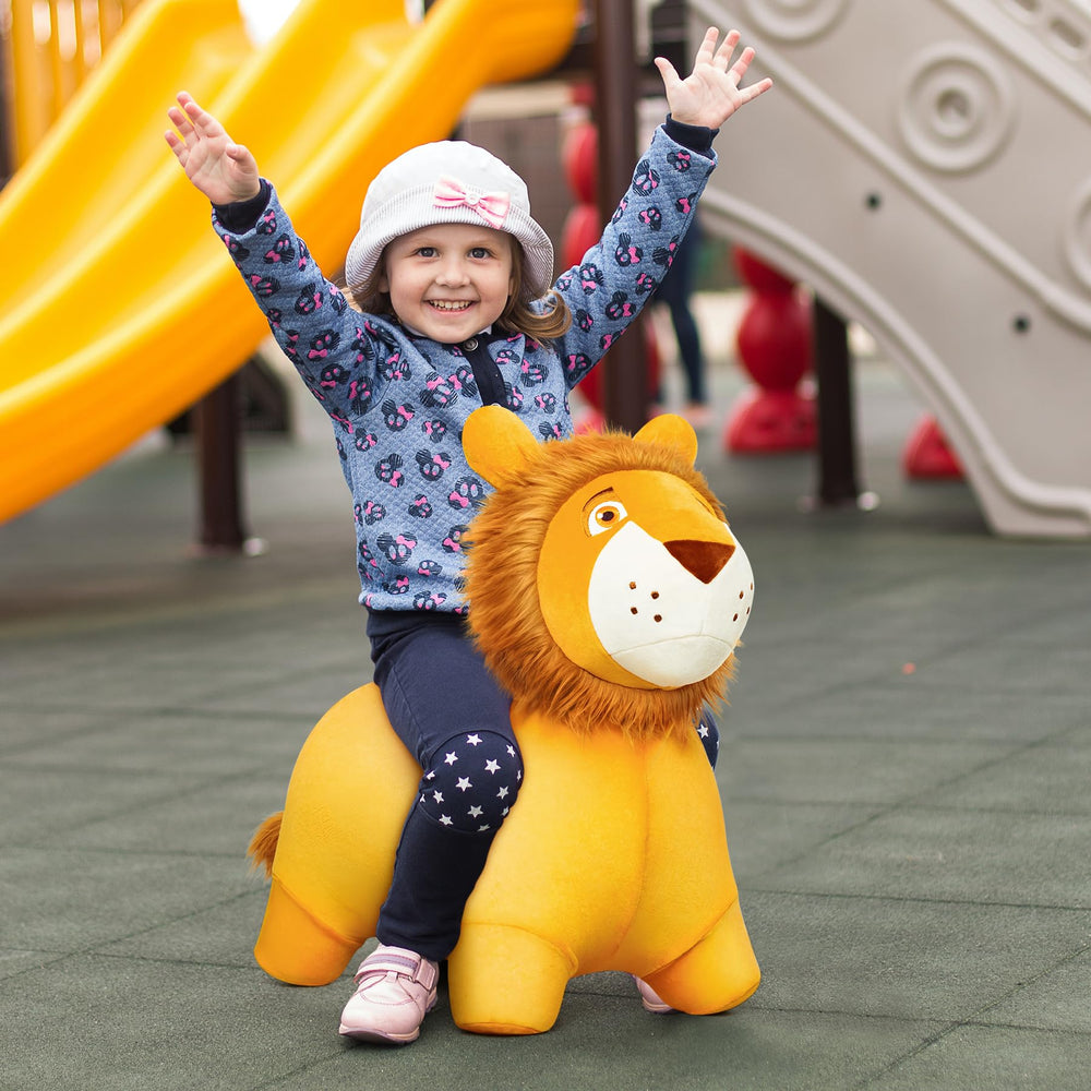 EVERICH TOY Lion Bouncy Horse kids playing indoors and outdoors.