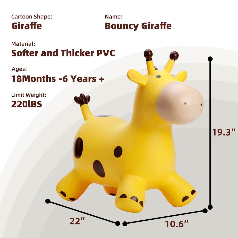 Giraffe hopper made with phthalate-free, safe materials.