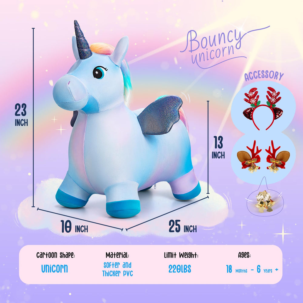 EVERICH TOY Unicorn Bouncy Horse plush surface soft on skin