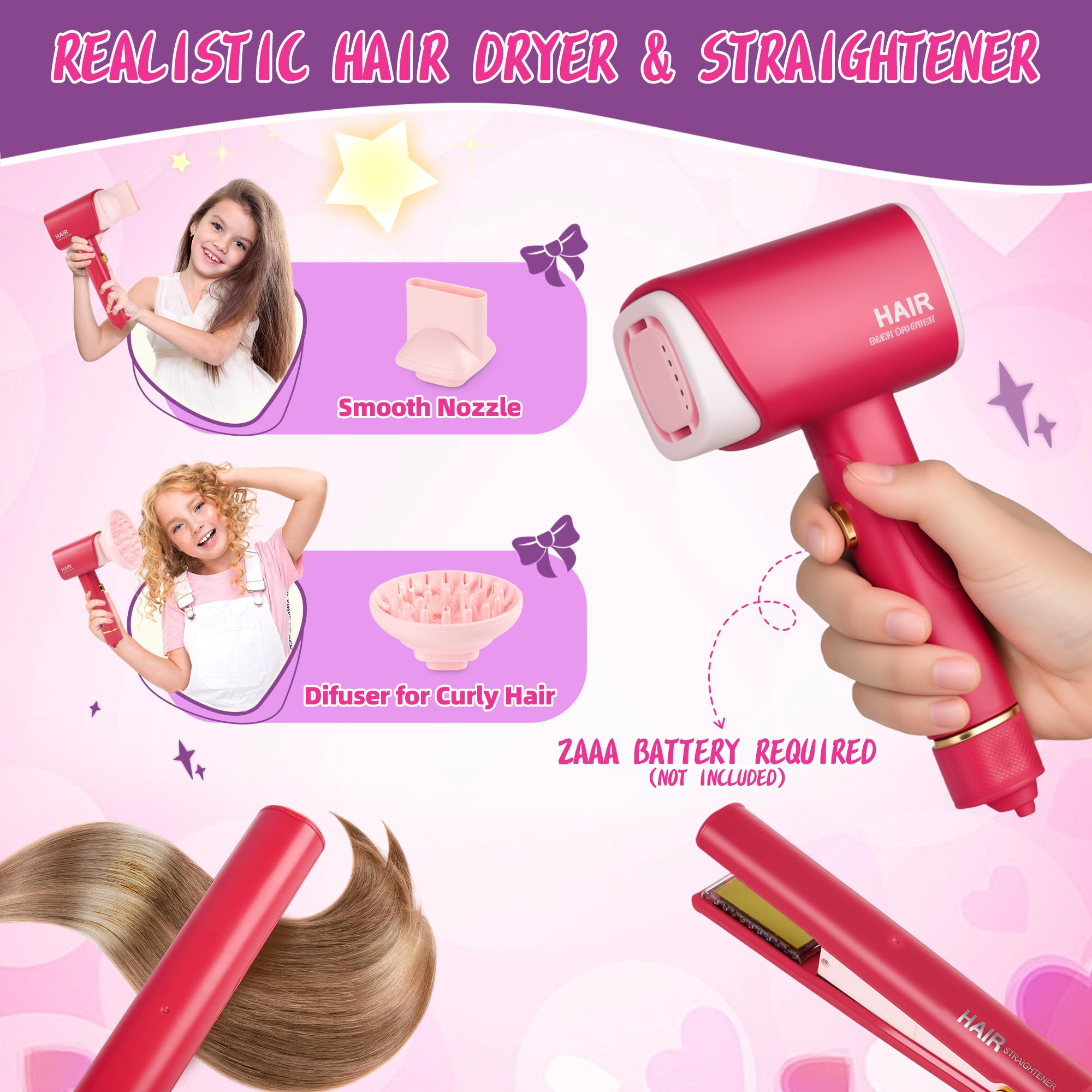 Everideals doll head crown and comb for charming pretend hairstyles.