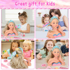 Everideals mirror and headband complete styling station for role play.