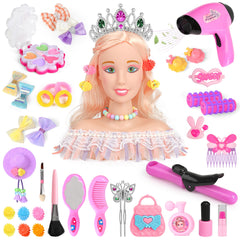 Everideals doll head styling kit highlights the doll head for creative hair design play.