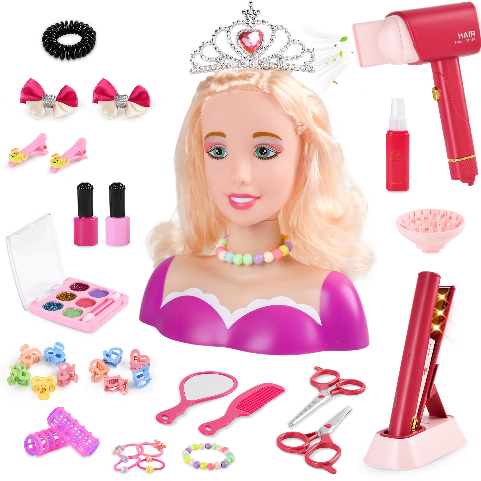 Everideals doll head styling set for imaginative hair design play.