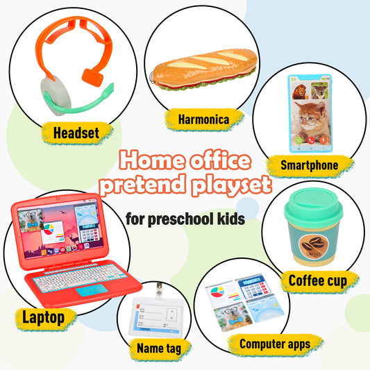 Everideals pretend play cell phone for role-play communications in safe playtime