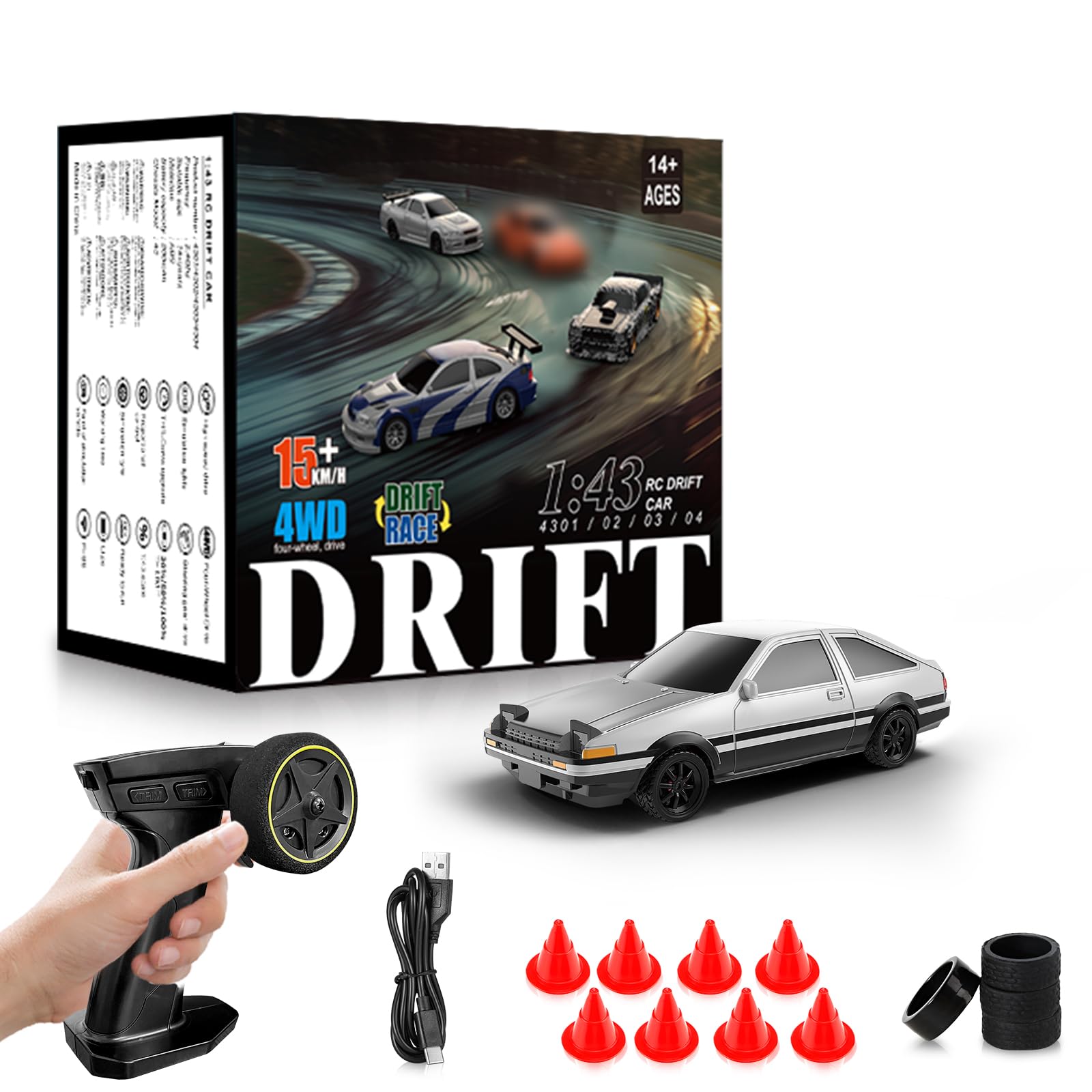 Everbigmai RC drift car gyro focus showing stability during drifts