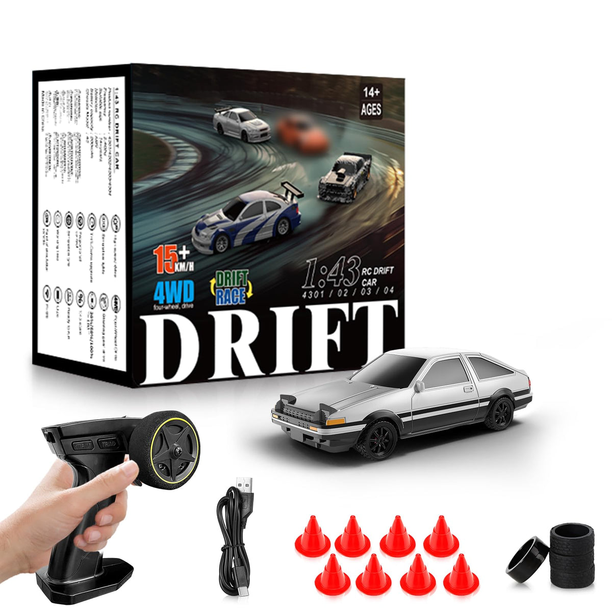 Everbigmai RC drift car gyro focus showing stability during drifts
