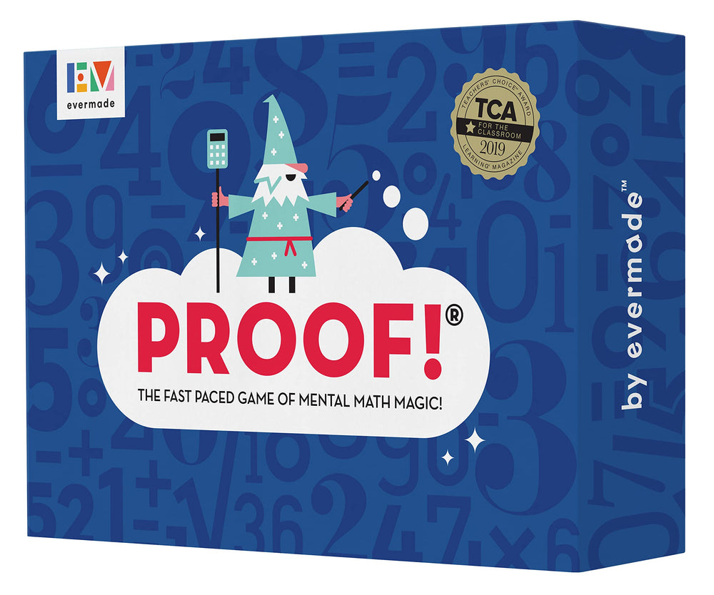 Evermade Proof! Math Game cards spread ready for quick mental math practice