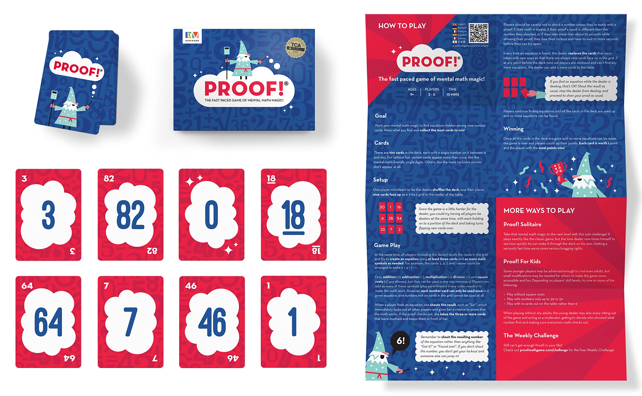 Classroom-friendly Proof! Math Game setup for group activity