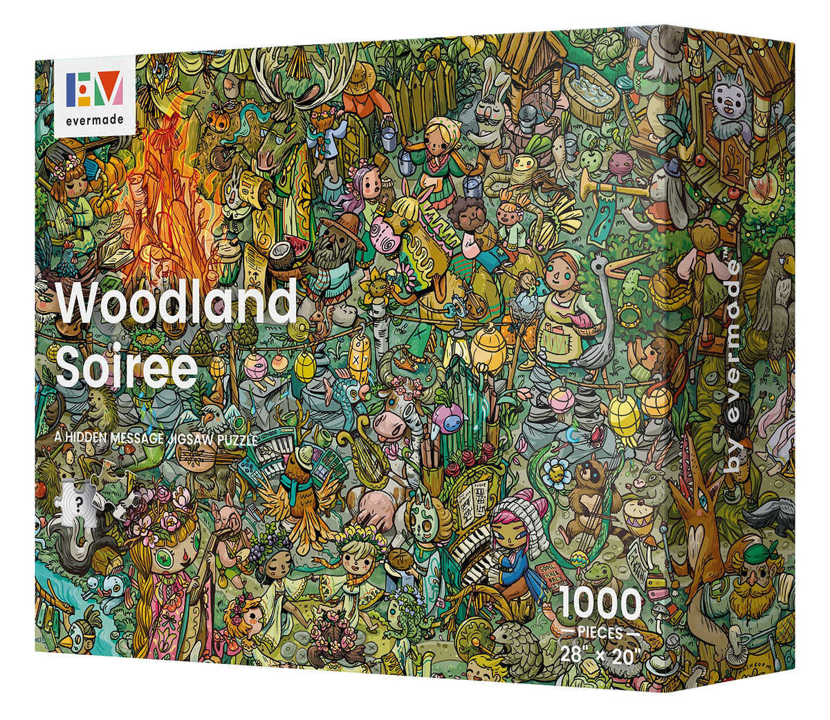 Evermade Woodland Soiree puzzle box — 1000 pieces for focused, relaxing evenings.