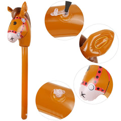 EVERMARKET 38-inch inflated horse head on a stick for easy play.