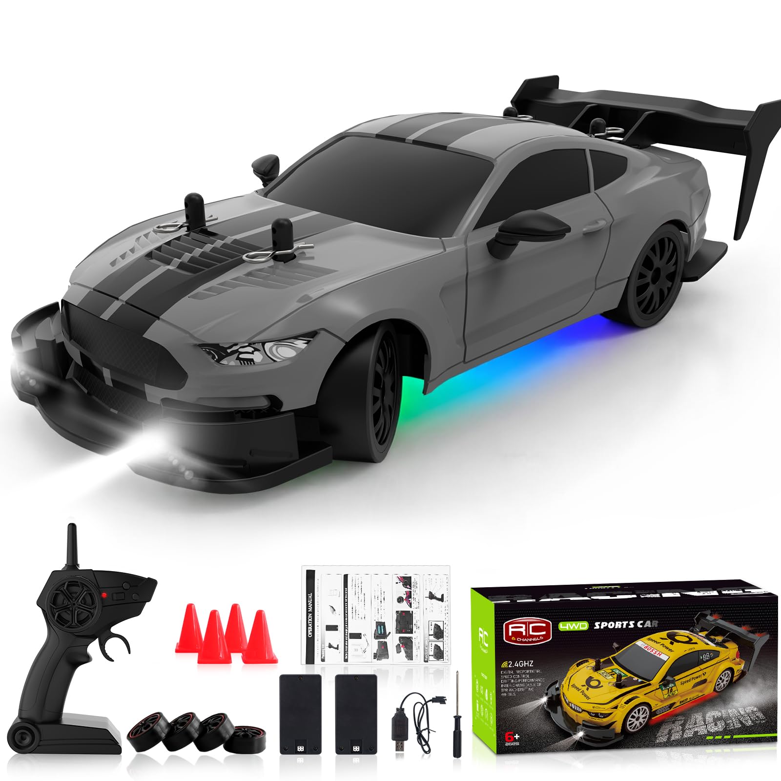 EversaleT RC drift car front view showing bold styling and race-ready design