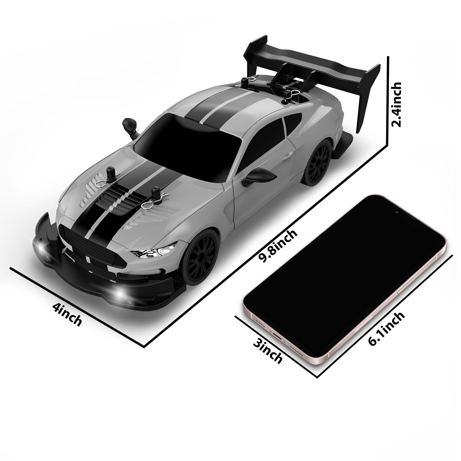 EversaleT RC drift car in action delivering exciting maneuvers and lights