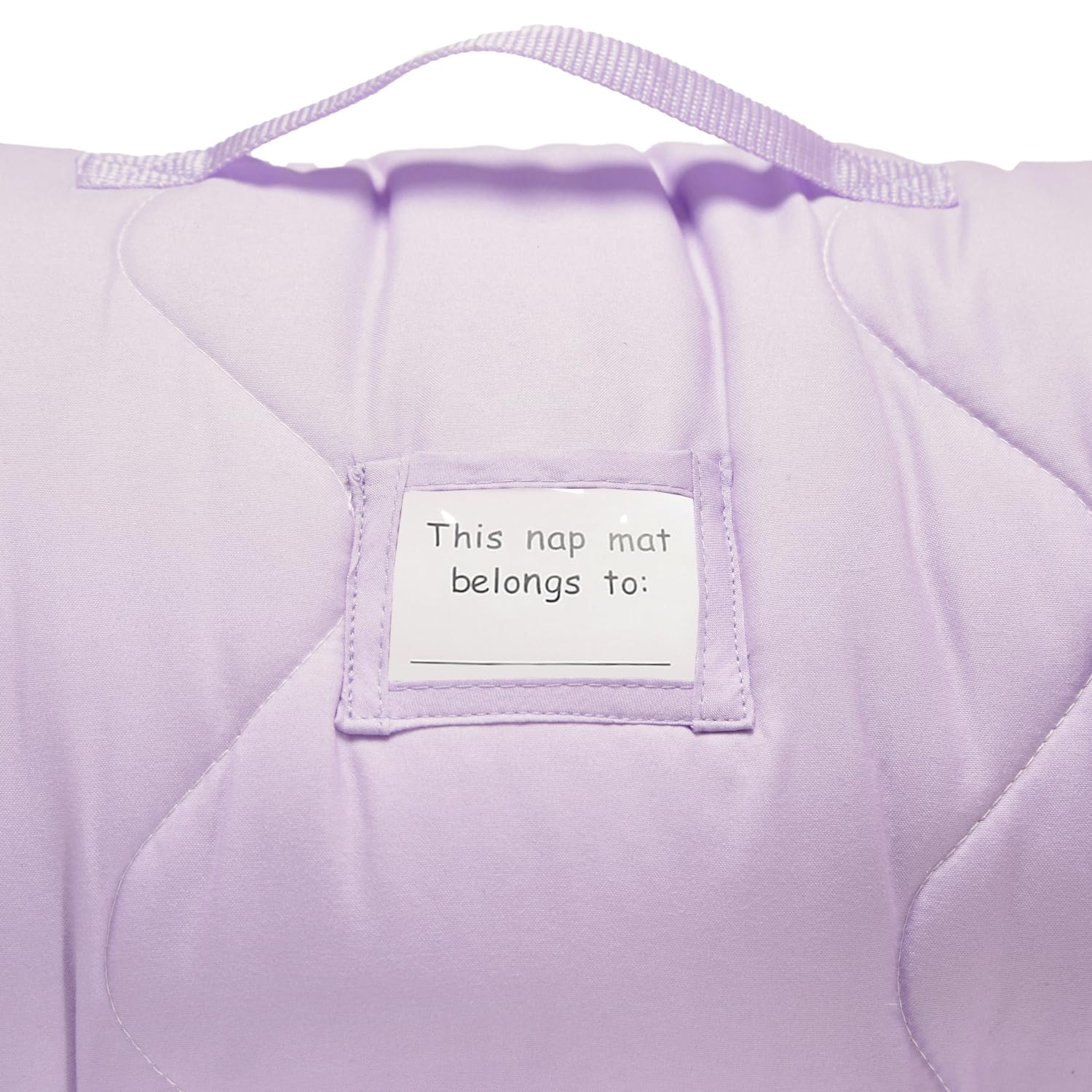 EVERYDAY KIDS nap mat measures 20-by-50 inches with a 31-by-40 blanket.