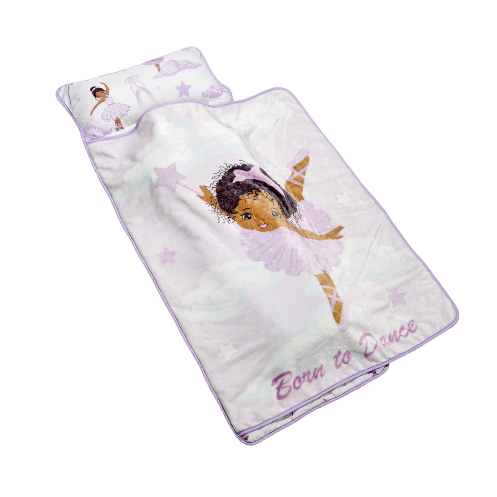 EVERYDAY KIDS nap mat uses soft brushed microfiber for a cozy feel.