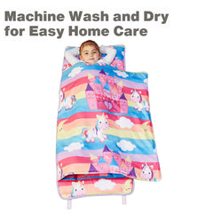 EVERYDAY KIDS Unicorn Dreams comforter-front design creates cozy nap time.