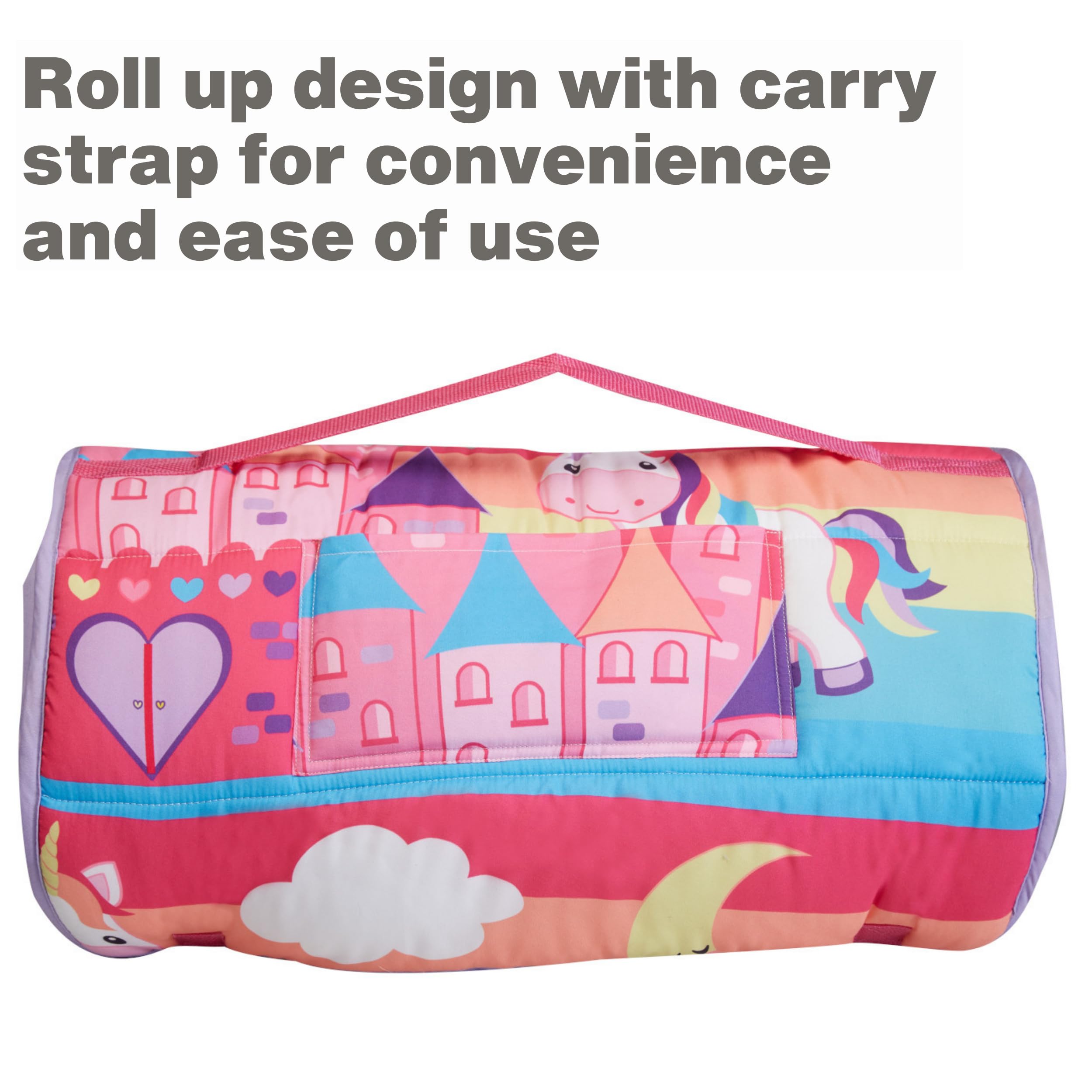 EVERYDAY KIDS Unicorn Dreams mat sized 20 by 50 inches for preschoolers.