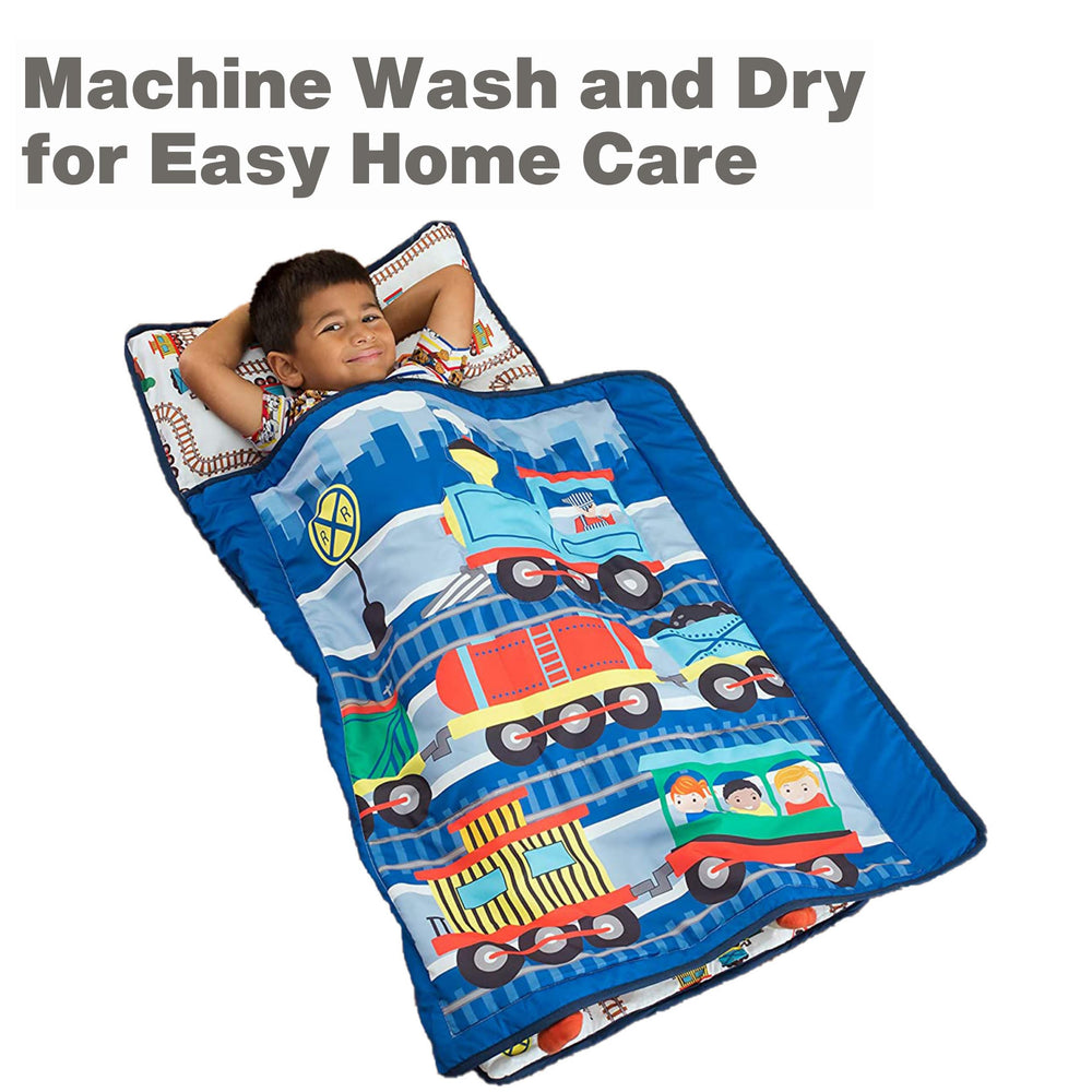 Everyday Kids nap mat measures 20 by 50 inches for growing toddlers.