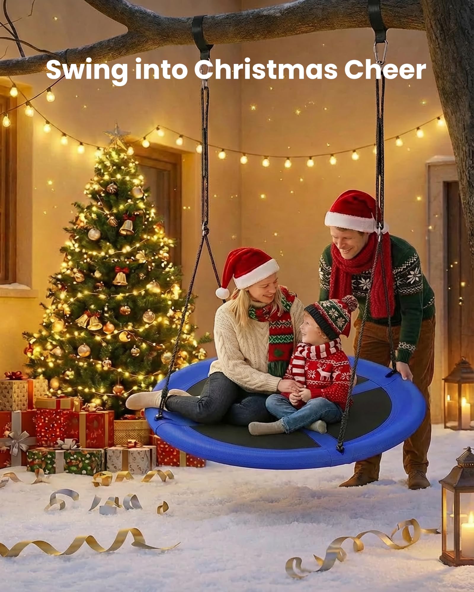 Everyfun backyard swing creating family playtime outdoors.