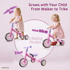 EveStone anti-tip wide triangle frame ensures stable rides for toddlers.