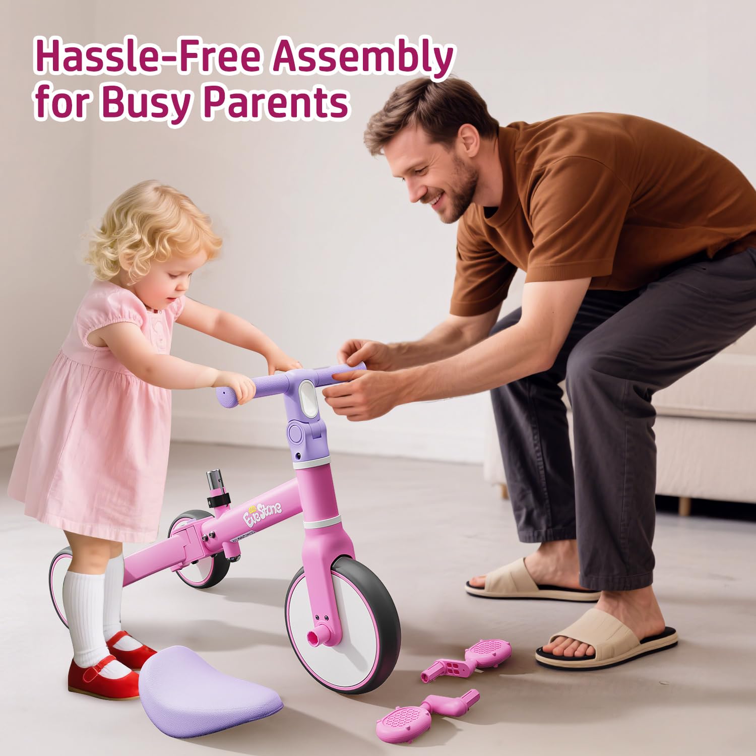EveStone 5-in-1 versatility invites kids to explore balance and steering.