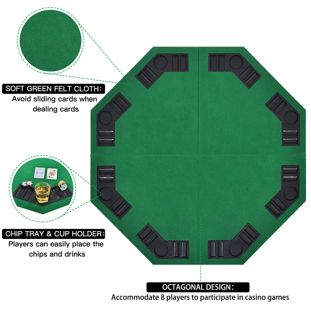 EVIEUN dining-table conversion turns any table into a poker setup.