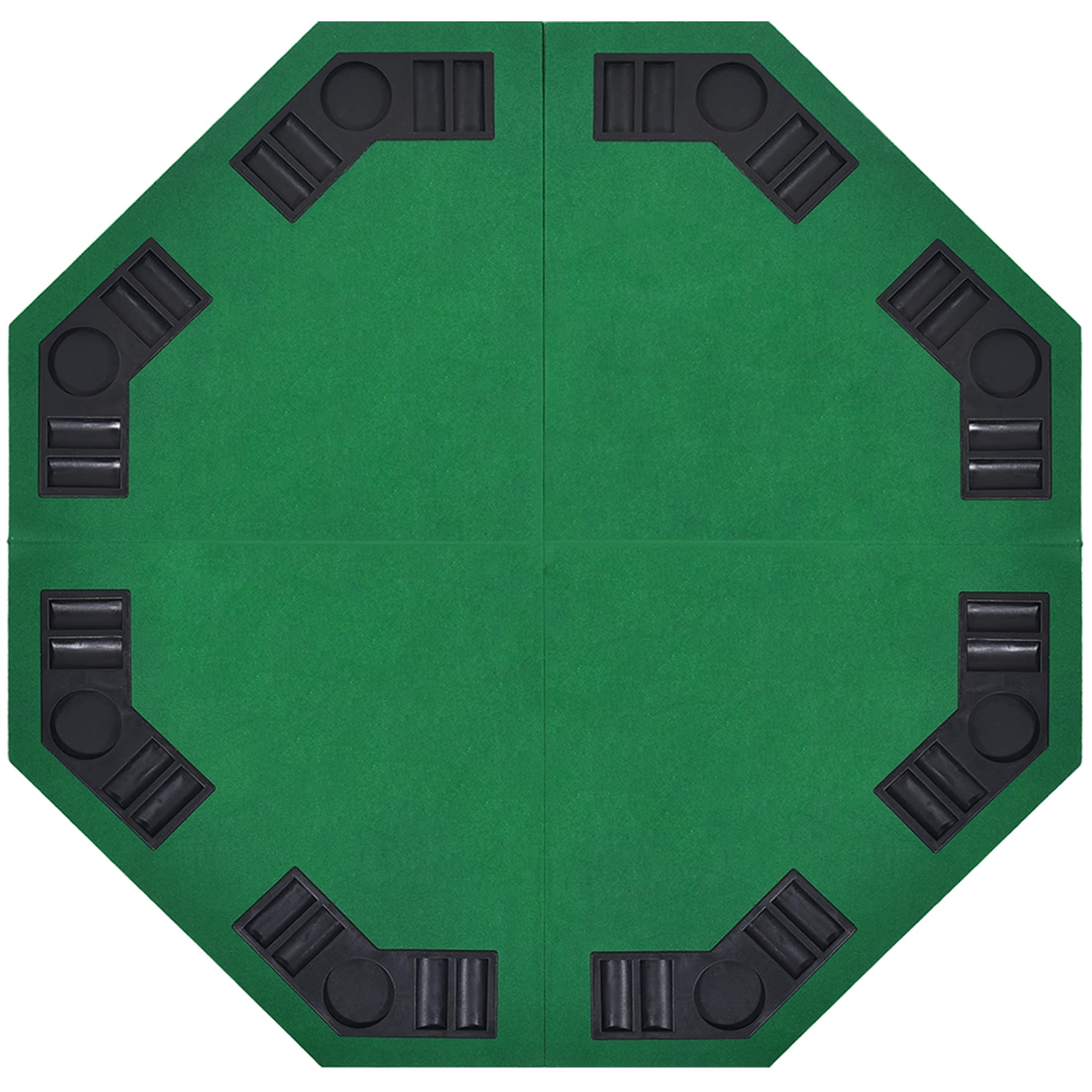 EVIEUN soft felt surface offers smooth card handling during Hold'em.