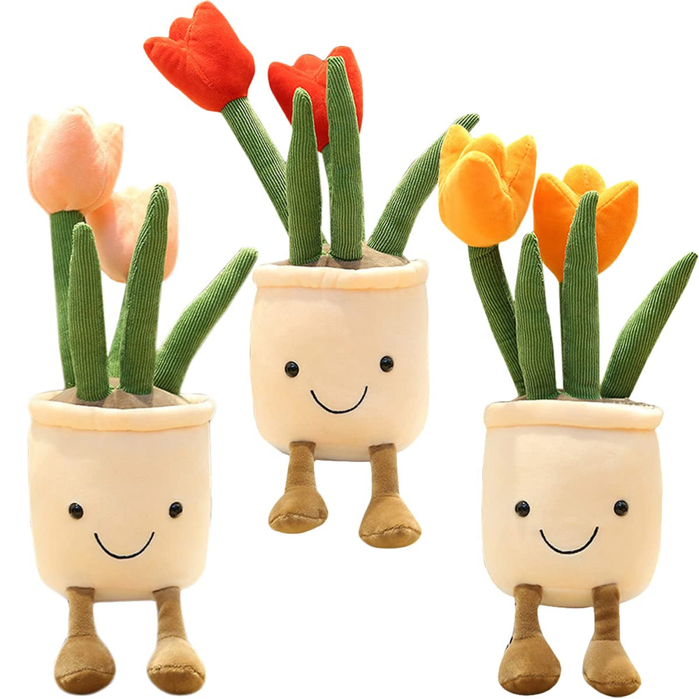 Evlooe tulip plush toy red for cozy play and cheerful decor