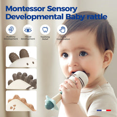 Evoceler Tyrannosaurus rattle provides soothing teether moments.