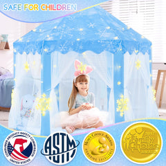 EVOIONOS princess castle playhouse interior demonstrates spacious design for group play.