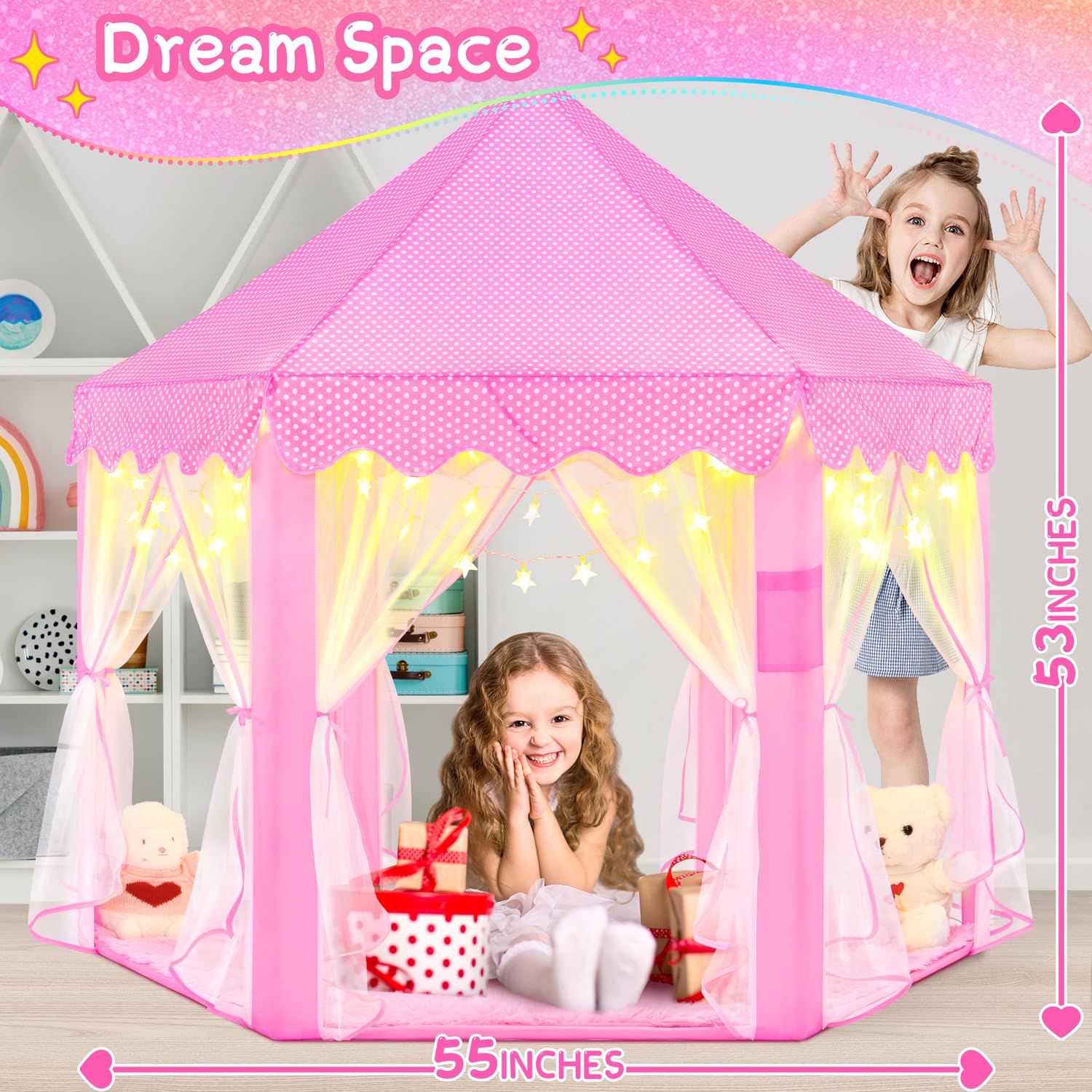 EVOIONOS Princess Tent suitable for indoor or outdoor use in various spaces.