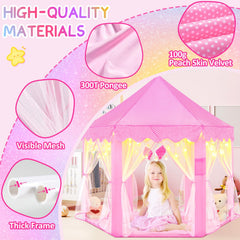 EVOIONOS Princess Tent soft velvet fabric feels gentle on the skin.