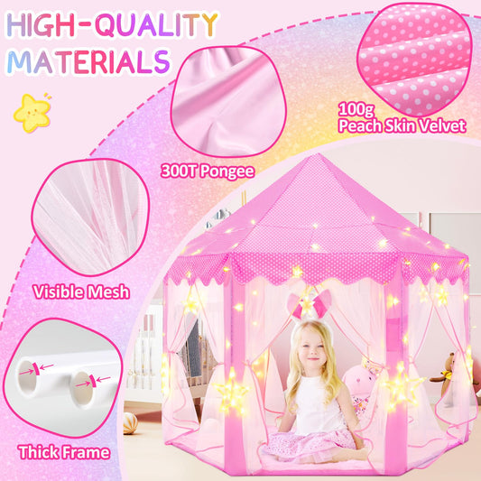 EVOIONOS Princess Tent star lights create magical ambience
