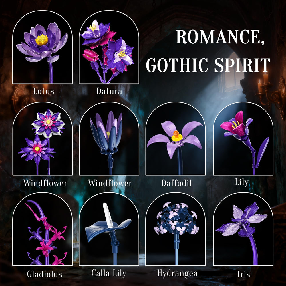 EWED Gothic Flowers Bouquet home decor adds romantic atmosphere to shelves and desks.