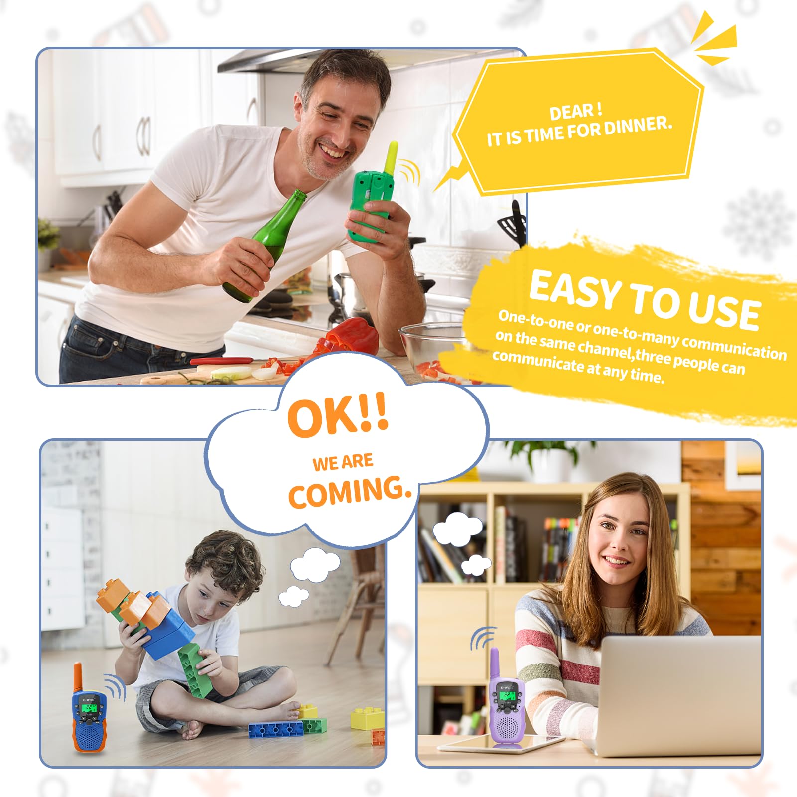 E-WOR packaging showing four colorways