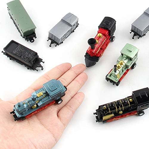 Exasinine steam train pull-back mechanism in action for easy play and instant motion.
