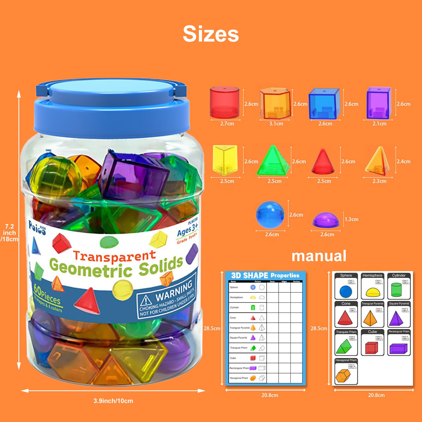 EXBEPE 60-piece set inspires creative problem solving with various 3D configurations.