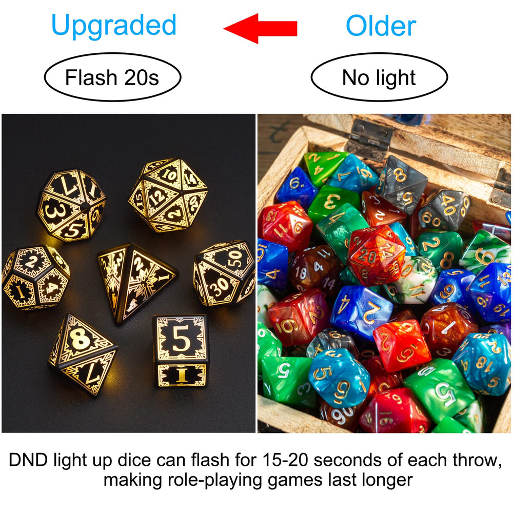 EXCECAR DND D10 light-up dice deliver clear numbers for quick decisions