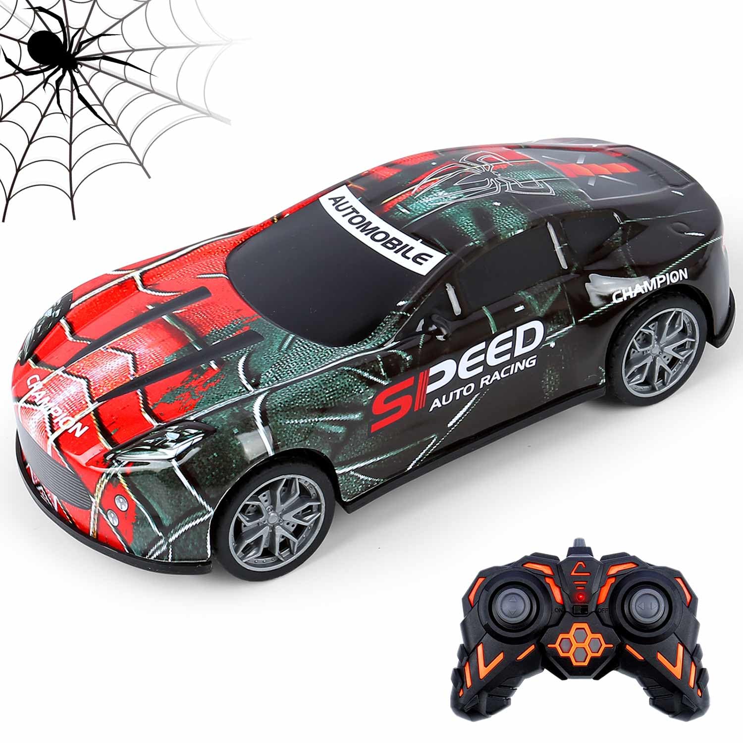 EXCELLE Spider RC Car front view shows sleek design and responsive speed for play sessions.