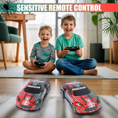 EXCELLE Spider RC Car side view emphasizes durable metal body and anti-slip grip.