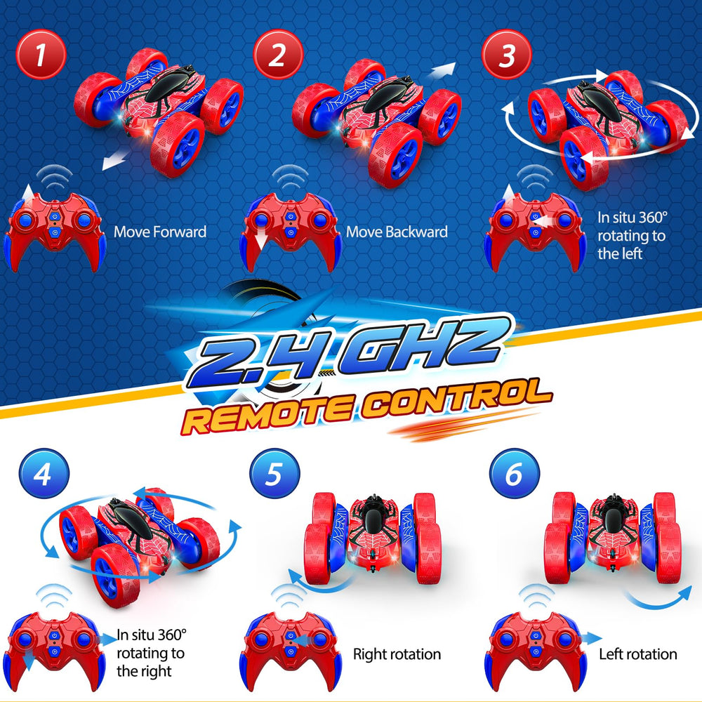 Excitobo 360° stunt with LED wheels lights for night play