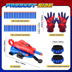 Excitobo adjustable wristbands, easy to wear during active superhero play.