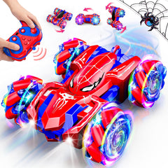 Excitobo double-sided RC car with front lights for enhanced night play.